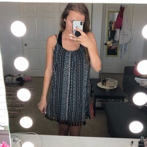 🚨 EVERYTHING BOGO🚨Blue Tassel Boho Dress